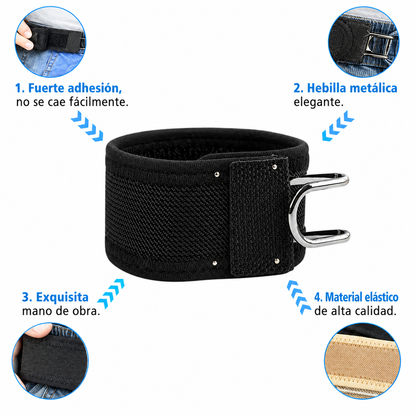 Cinturón ajustable y cómodo con hebilla de velcro universal elástica.