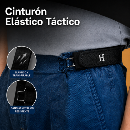 Cinturón ajustable y cómodo con hebilla de velcro universal elástica.